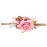 Baby Roses Flower Headgear HairBand Headpiece Toothed Antiskid Hair Band Hair Clasp