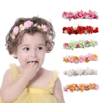 Baby Wreath Flower Headgear HairBand Headpiece Toothed Antiskid Hair Band Hair Clasp