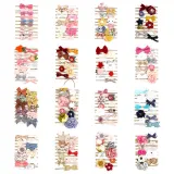 Flower Bow Baby 10 Pieces Headpiece Toothed Antiskid Hair Band Hair Clasp