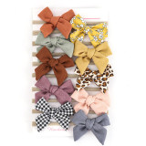 Flower Bow Baby 10 Pieces Headpiece Toothed Antiskid Hair Band Hair Clasp