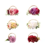 Baby Pearl Flower Headgear HairBand Headpiece Toothed Antiskid Hair Band Hair Clasp