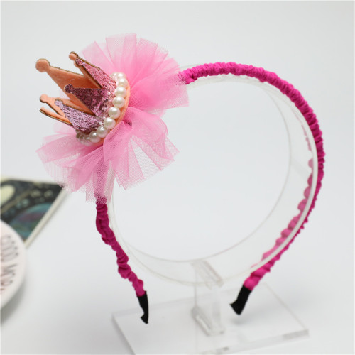 Kids Girl Headband Princess Net Yarn Crown Accessories Headband