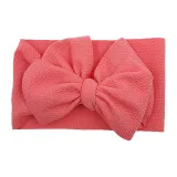 Pure Color Wide Bowknot HairBand Headpiece Toothed Antiskid Hair Band Hair Clasp