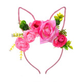 Rabbit's Ear Flowers Headpiece Toothed Antiskid Hair Band Hair Clasp