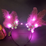 Christmas Cherry Lamp Headpiece Toothed Antiskid Hair Band Hair Clasp