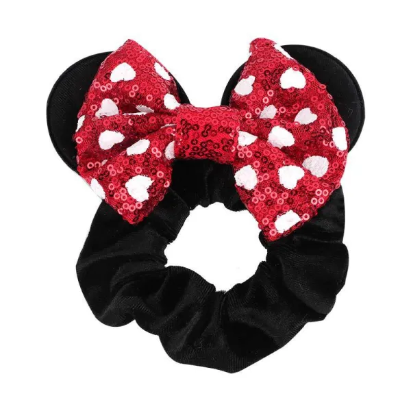 Sequins Bowknot Mixed Color Ears Princess Headpiece Hair Clip Hair Bands Hair Ring