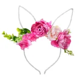Rabbit's Ear Flowers Headpiece Toothed Antiskid Hair Band Hair Clasp