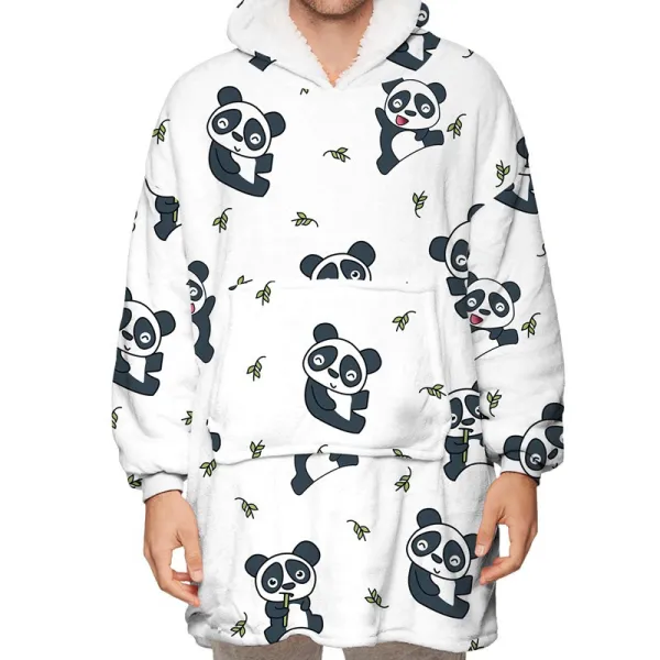 Animal Lazy Blanket Hooded TV Blanket Plus Velvet Warm Casual Sweater Blanket