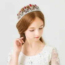 Gem Diamond Silver Crown Tiara Birthday Dinner Show Accessories Tiara