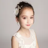Pearl Flowers Hairpin Tiara Performance Birthday Dinner Show Accessories Tiara