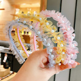 Pearl Net Yarn Headpiece Toothed Antiskid Hair Band Hair Clasp