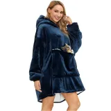 Comfortable Blanket With Deep Pocket Hoodie Pet Pocket Lazy Blanket