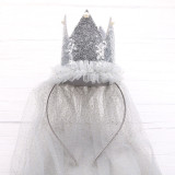 Veil Crown Princess Headpiece Toothed Antiskid Hair Band Hair Clasp