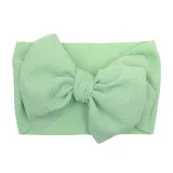 Pure Color Wide Bowknot HairBand Headpiece Toothed Antiskid Hair Band Hair Clasp