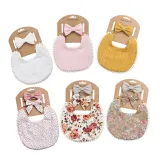 Baby Saliva Towel Suit Headpiece Toothed Antiskid Hair Band Hair Clasp