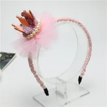 Kids Girl Headband Princess Net Yarn Crown Accessories Headband