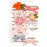 Flower Bow Baby 10 Pieces Headpiece Toothed Antiskid Hair Band Hair Clasp