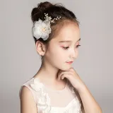 Pearl Flowers Hairpin Tiara Performance Birthday Dinner Show Accessories Tiara