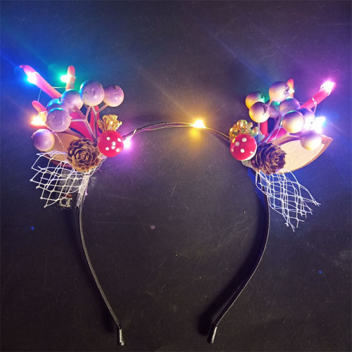 Merry Christmas Fruit Headpiece LED Light Up Headdress