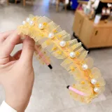 Pearl Net Yarn Headpiece Toothed Antiskid Hair Band Hair Clasp