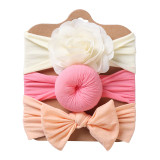 Scarf 3 Pieces Headpiece Toothed Antiskid Hair Band Hair Clasp