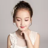 Pearl Flowers Hairpin Tiara Performance Birthday Dinner Show Accessories Tiara