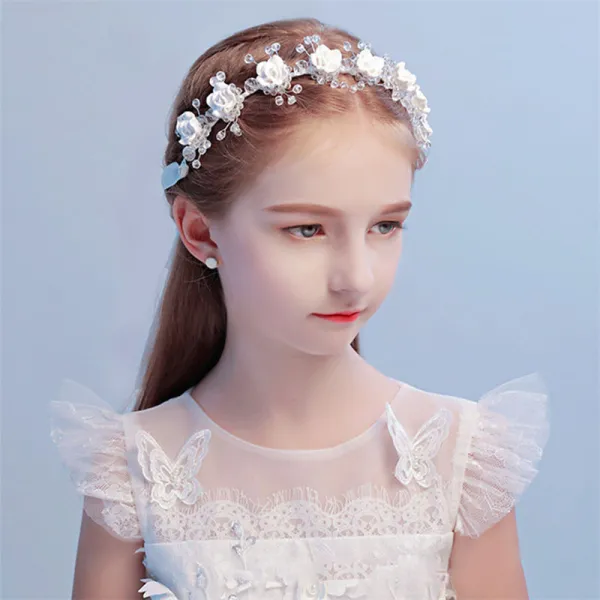 Ribbon Pearl Crown Diamond Tiara Birthday Dinner Show Accessories Tiara