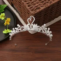 Pearl Swan Diamond Tiara Hairpin Tiara Performance Birthday Dinner Show Accessories Tiara