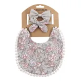 Baby Saliva Towel Decorative Pattern Suit Headpiece Toothed Antiskid Hair Band Hair Clasp
