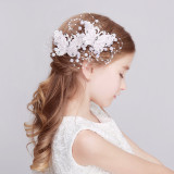 Cloth Butterfly Hairpin Tiara Performance Birthday Dinner Show Accessories Tiara