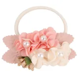 Pearl Flowers Rubber Band Princess Headpiece Hair Clip