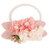 Pearl Flowers Rubber Band Princess Headpiece Hair Clip