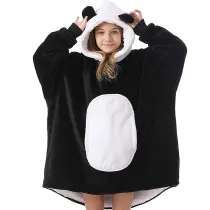 Cute Lazy Blanket Leisure Animal Cartoon Sweater Hooded Ears Jumpsuit