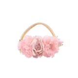 Baby Net Yarn Pearl Flower Headgear HairBand Headpiece Toothed Antiskid Hair Band Hair Clasp
