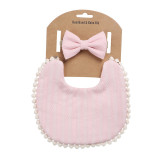 Baby Saliva Towel Suit Headpiece Toothed Antiskid Hair Band Hair Clasp