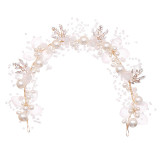 Pearl Wreath Hairpin Tiara Performance Birthday Dinner Show Accessories Tiara