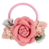 Pearl Flowers Rubber Band Princess Headpiece Hair Clip