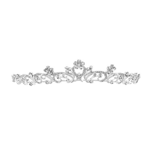 Silver Diamond Crown Tiara Birthday Dinner Show Accessories Tiara