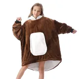 Cute Lazy Blanket Leisure Animal Cartoon Sweater Hooded Ears Jumpsuit