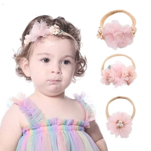 Baby Flower Headgear HairBand Headpiece Toothed Antiskid Hair Band Hair Clasp