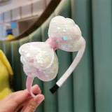 Double Sequin Bowknot Headpiece Toothed Antiskid Hair Band Hair Clasp