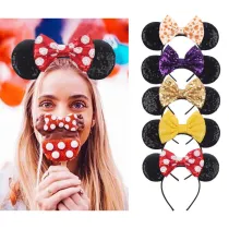 Sequins Bowknot Crown Headpiece Toothed Antiskid Hair Band Hair Clasp