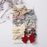 Flower Bow Baby 10 Pieces Headpiece Toothed Antiskid Hair Band Hair Clasp