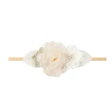 White Flowers Rubber Band 3 Pieces Princess Headpiece Hair Clip Hair band