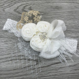 Rose Gauze HairBand Headpiece Toothed Antiskid Hair Band Hair Clasp