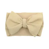 Pure Color Wide Bowknot HairBand Headpiece Toothed Antiskid Hair Band Hair Clasp