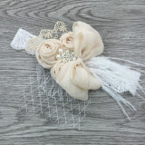 Rose Gauze HairBand Headpiece Toothed Antiskid Hair Band Hair Clasp