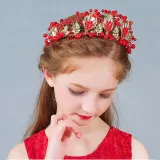 Crystal Pearls Crown Performance Birthday Dinner Show Accessories Tiara