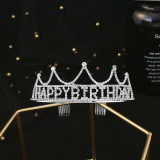 HAPPY BIRTHDAY Crown Tiara Performance Birthday Dinner Show Accessories Tiara