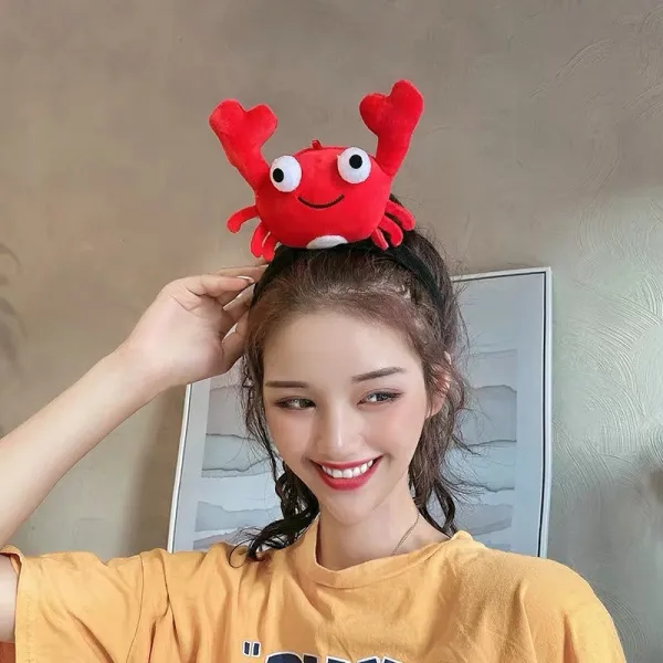 Cute Cartoon Goldfish Crab Headband Handmade Headdress
